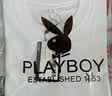 花花公子（PLAYBOY）短袖T恤男夏季舒适透气圆领纯棉户外运动打底衫 白色 XL 实拍图