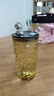 玻璃吸管水杯新款高颜值小熊吸管杯办公室家用钻石杯可爱创意杯子 钻石小熊【茶色】 330ml 实拍图