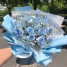 百花馆520鲜花同城配送小时达玫瑰花满天星真花束生日礼物送女友护士节 【星辰之恋】11朵碎冰蓝|dy679 实拍图