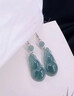 中国黄金（CHINA GOLD）S925银耳坠女款蓝水翡翠葫芦耳环饰品七夕情人节礼物送女友爱人 蓝水葫芦耳环 实拍图