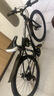 EG7山地自行车成人学生变速越野单车双减震赛车26寸青少年男女公路车 升级版辐条-黑白【加厚车架、轮胎】 27.5寸21速【适合：175-190CM】 实拍图