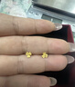周六福小金花足金999黄金耳钉女母亲节礼物计价AC090379 一对 约0.67g 实拍图