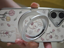 珂莉蔓适用苹果17手机壳磁吸旋转支架iphone17保护外壳防摔散热超薄皮质高级感卡通可爱男女生-草莓兔叽 实拍图