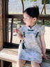 G.duck童装女童连衣裙夏季儿童汉服女宝宝旗袍裙周岁礼服洋气中国风裙子 杏色 110 （建议身高100cm 4-5岁）cm 实拍图