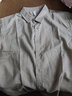 极麻清新基础短袖棉麻衬衫男士休闲青年夏季宽松半袖亚麻衬衣 灰色 L（125-140斤左右） 实拍图
