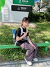 美度全自动三折雨伞学生儿童晴雨伞环扣柄可挂书包圆角防戳M3075蓝色 实拍图