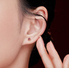 六福珠宝 18K金红宝石耳钉(单只)520礼物女 共5分/红18K/约0.35克 实拍图