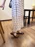 ZHR凉鞋女软平底包头罗马编织单鞋百搭外穿一字带沙滩女鞋KN38米色37 实拍图