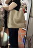 ECODAY编织托特包通勤包女包大容量单肩包手提包生日母亲节礼物送女友 My dear friend-B007X 香槟金 大号 实拍图