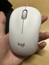 罗技（Logitech）M221 轻音鼠标 无线鼠标 办公鼠标 对称鼠标 带无线微型接收器 米白色 实拍图
