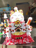 吉猫堂招财猫摆件开业大号自动摇手店铺前台家居客厅装饰发财猫送礼礼品 32CM高【财源滚滚来】摇手猫 【礼盒+坐垫+围脖】电池插电两用 实拍图