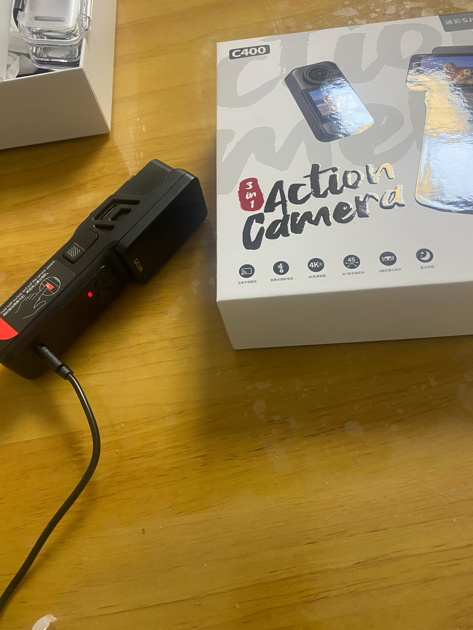 SJCAM速影C400续航版手持地平线增稳拇指磁吸随身便携挂脖户外运动相机钓鱼摩托车骑行 vlog 摄像机64 实拍图
