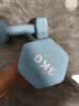 Ma fitness哑铃男士健身家用器材六角小哑铃5kg男生宿舍防锈纯铁4kg一对公斤 3KG*2只天空蓝-新手力量训练 蓝色 实拍图
