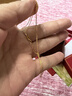 周大生【生日礼物】18K黄金项链O字链锁骨链素链叠戴彩金送女友妈妈 实拍图