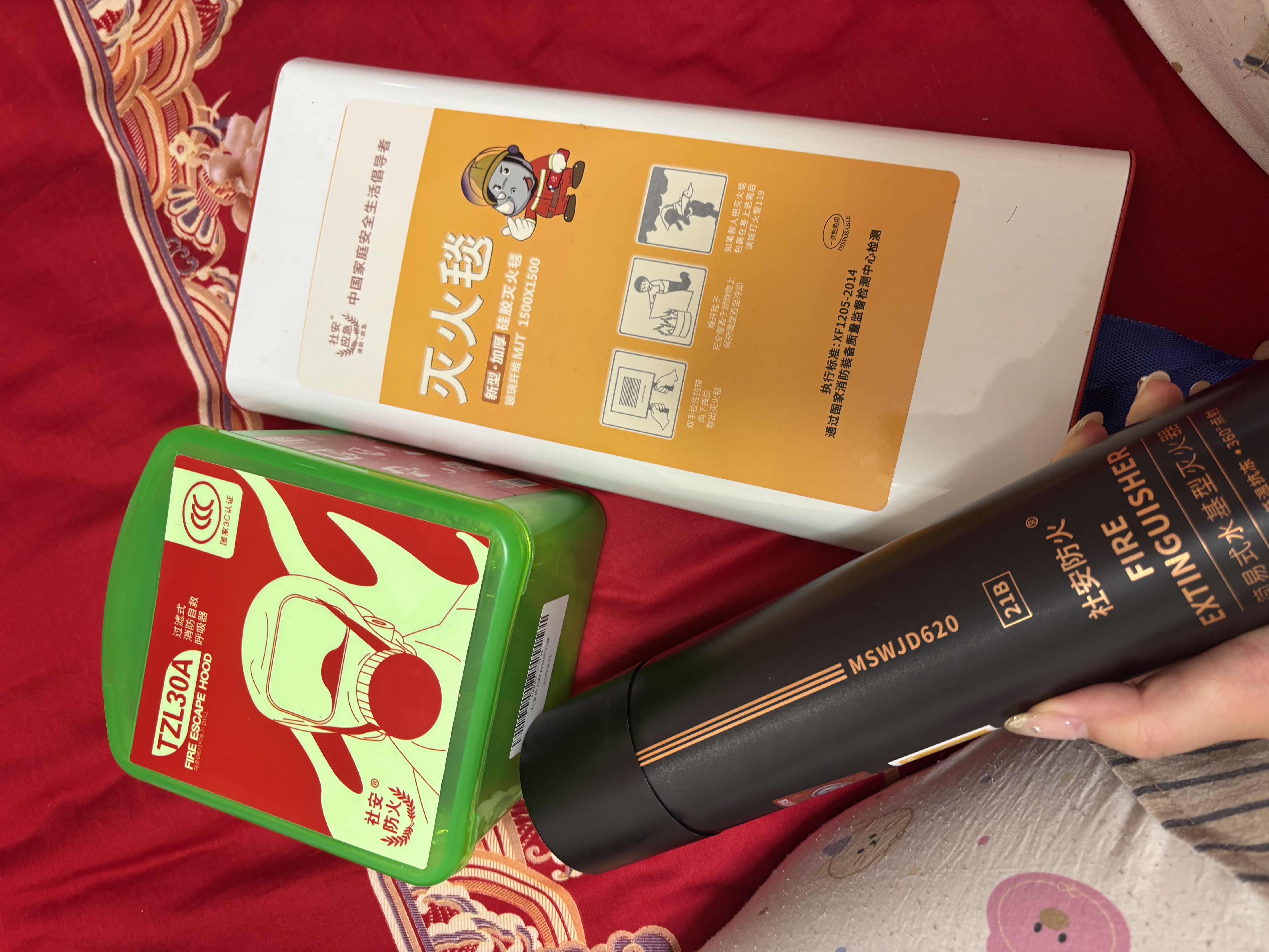 社安灭火毯家用国家消防认证厨房防火毯消防器材硅胶防火救生逃生毯 实拍图