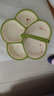 COOKSS 宝宝餐盘硅胶婴儿学吃饭分格儿童餐具辅食碗餐盘带吸盘 双拼绿 实拍图