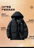红蜻蜓（RED DRAGONFLY）棉服男冬季加厚连帽棉袄时尚休闲防风保暖防寒舒适男外套黑色XL 实拍图