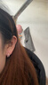 伊黛儿耳环2026年新款潮高级感气质耳圈女网红耳扣大气耳饰生日礼物 三排钻五边形E0011 实拍图