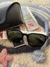 雷朋（RayBan）七夕情人节礼物方形大框太阳镜时尚高级开车防晒墨镜0RB4392D 实拍图