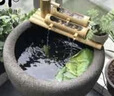 流水趣 竹排竹子流水循环摆件流水器上半部庭院客厅阳台陶瓷荷花缸造景 竹排长70＋水泵＋过滤棉（不含缸 实拍图