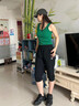 安踏七分裤女直筒夏季宽松黑色中裤速干户外休闲运动裤子男女同款 【休闲百搭-拉链口袋】基础黑 L /女生建议拍小一码 实拍图
