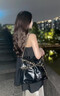 CHARLES&KEITH子母链条大容量流浪包托特包单肩斜挎包女包生日礼物CK2-40671449 【L号】Black黑色 L 实拍图