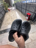 卡骆驰（CROCS）贝雅卡骆班洞洞鞋轻便耐磨一脚蹬休闲鞋女鞋时尚沙滩鞋|205089 黑色/白色-066 40 (250mm) 实拍图