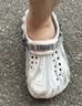 卡骆驰（CROCS）波波大理石纹洞洞鞋舒适轻便男沙滩鞋包头拖鞋女鞋|208454 月光灰/彩色-1NL 41 /42(260mm) 实拍图