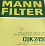曼牌滤清器（MANNFILTER）空调滤芯滤清器CUK2450 CUK2450/3奥迪A4LA5S5Q5SQ5S4保时捷Macan 实拍图
