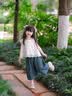 G.duck小黄鸭女童夏装套装2026新款儿童服装中小童女孩衣服娃娃衫两件套 图片色 100 cm 实拍图