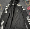 adidas经典三条纹运动连帽夹克外套男女春季阿迪达斯三叶草   黑色   L 实拍图