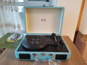 名伶 M008老式留声机复古黑胶唱片机音响客厅欧式家用电唱机无线蓝牙 宝石蓝/礼盒装 实拍图