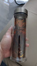 希诺抗菌玻璃杯双层防烫办公车载水杯男高档泡茶杯子XN-9607KT 410ml 实拍图