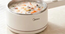 美的（Midea）电煮锅 小电锅 不锈钢0涂层电热锅 宿舍小锅多功能锅 1.6L学生寝室一体泡面小火锅XZC2017G 配蒸笼 实拍图