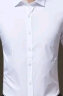 卡度顿夏季短袖衬衫男韩版修身大码青少年商务休闲白衬衣职业装工作服 白色 XL 实拍图