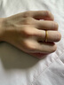 世纪缘足金古法传承素圈磨砂黄金戒指男女款情侣指环对戒【实心款】 1.6g【圈号9】多退少补 带国检 实拍图