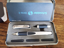 施耐德（Schneider）钢笔宝珠笔套装 双笔尖两用签字走珠笔 男女生日礼物-RAY锐深灰色168349 实拍图