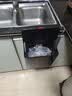 家华厨房垃圾桶壁5L黑色挂式不锈钢带盖家用橱柜门悬挂夹缝大号6601 实拍图