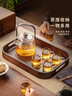 茗光托盘木质茶盘长方形木质家用小型茶托盘实木办公室 实拍图