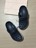 卡骆驰（CROCS）贝雅卡骆班洞洞鞋轻便耐磨一脚蹬休闲鞋女鞋时尚沙滩鞋|205089 深蓝/辣椒红-4CC 37 /38(230mm) 实拍图