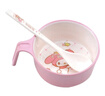 五和（WUHE）辅食碗儿童餐具宝宝吃饭碗卡通带手柄婴幼儿碗耐树脂食品级防烫 美乐蒂单柄碗300ML+勺子 实拍图
