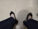 卡帝乐鳄鱼轻奢高档真皮真软皮凉鞋女夏外穿2026年新款软底单鞋鱼嘴镂空中跟 黑色 38 实拍图