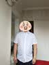 免烫抗皱夏季透气不闷汗短袖衬衫纯色方领商务休闲男士弹力衬衣 白色 常规 短袖 3XL 42【建议150-160斤】 实拍图