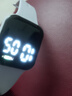 其他品牌高颜值LED手表时尚方形学生科技感超强夜光数字个性运动 太空白 实拍图