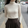 优衣库女装HEATTECH EXTRA WARM混纺高领T恤/长袖9%羊绒478954 478954/30浅米色 M 实拍图