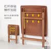 竹庭（zhuting）小折叠方桌子正方形折叠桌餐桌楠竹实木吃饭桌简易家用阳台折叠桌 茶色大方桌80【条纹桌面】 实拍图