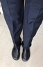 蜀黍家2026新款春秋抗皱垂感通勤裤西裤男士高端九分裤直筒裤休闲男裤 藏青色 （金属扣&垂顺高弹防泼水） 170B 86B 高170重145-160 实拍图