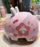 京东京造【轻盈透气】儿童自行车电动车头盔 3C认证新国标A类四季夏季通用电瓶车头盔50-56cm 粉兔子 实拍图