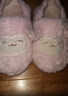 名创优品（MINISO）羊咩咩棉拖鞋女秋冬家居室内厚底月子毛毛拖鞋白色包跟款38-39 实拍图