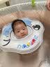 鲸保婴儿游泳圈0-3个月脖圈 新生儿游泳圈宝宝洗澡颈圈K5012蓝色中码 实拍图